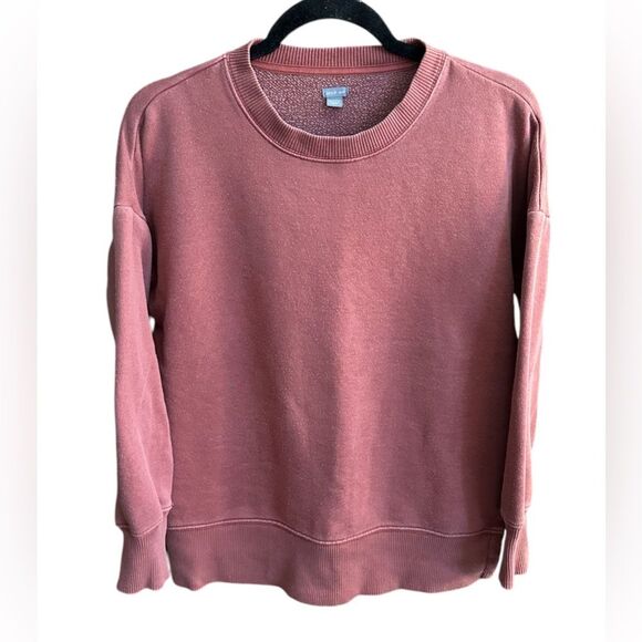 Aerie Sweatshirt Womens Size XSmall oversized faded red soft cozy fleece lined - Picture 1 of 6